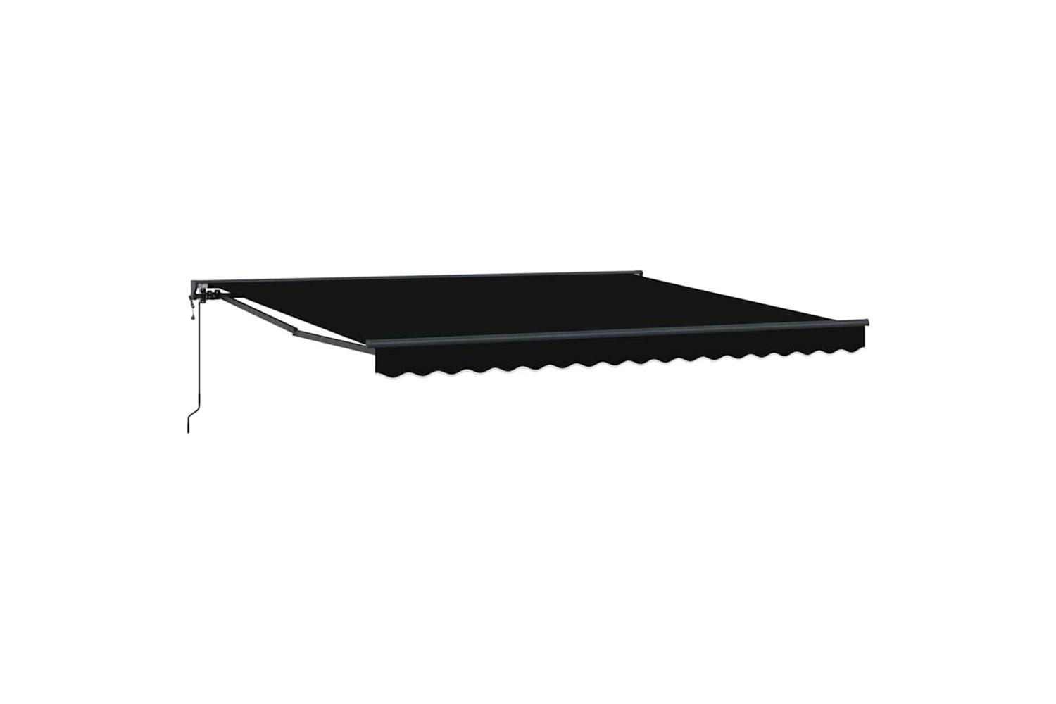 Vidaxl Retractable Awning Black 400x300 Cm Fabric