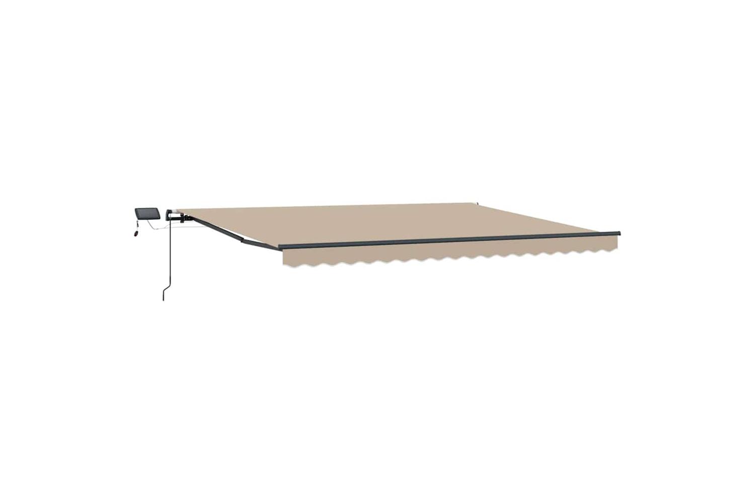 Vidaxl Retractable Awning Manual Beige 400 X 300 Cm Fabric