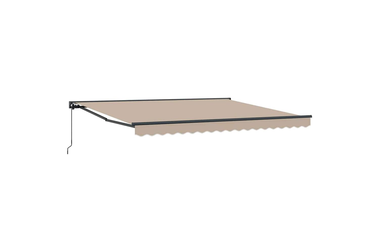 Vidaxl Retractable Awning Manual Beige 400x300 Cm Fabric