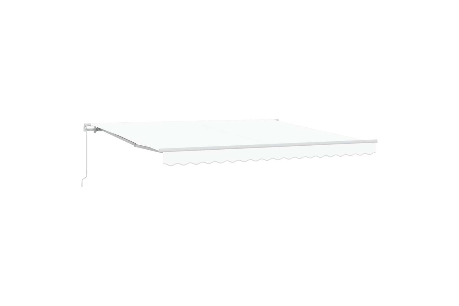 Vidaxl Retractable Awning White 400 X 300 Cm Polyester