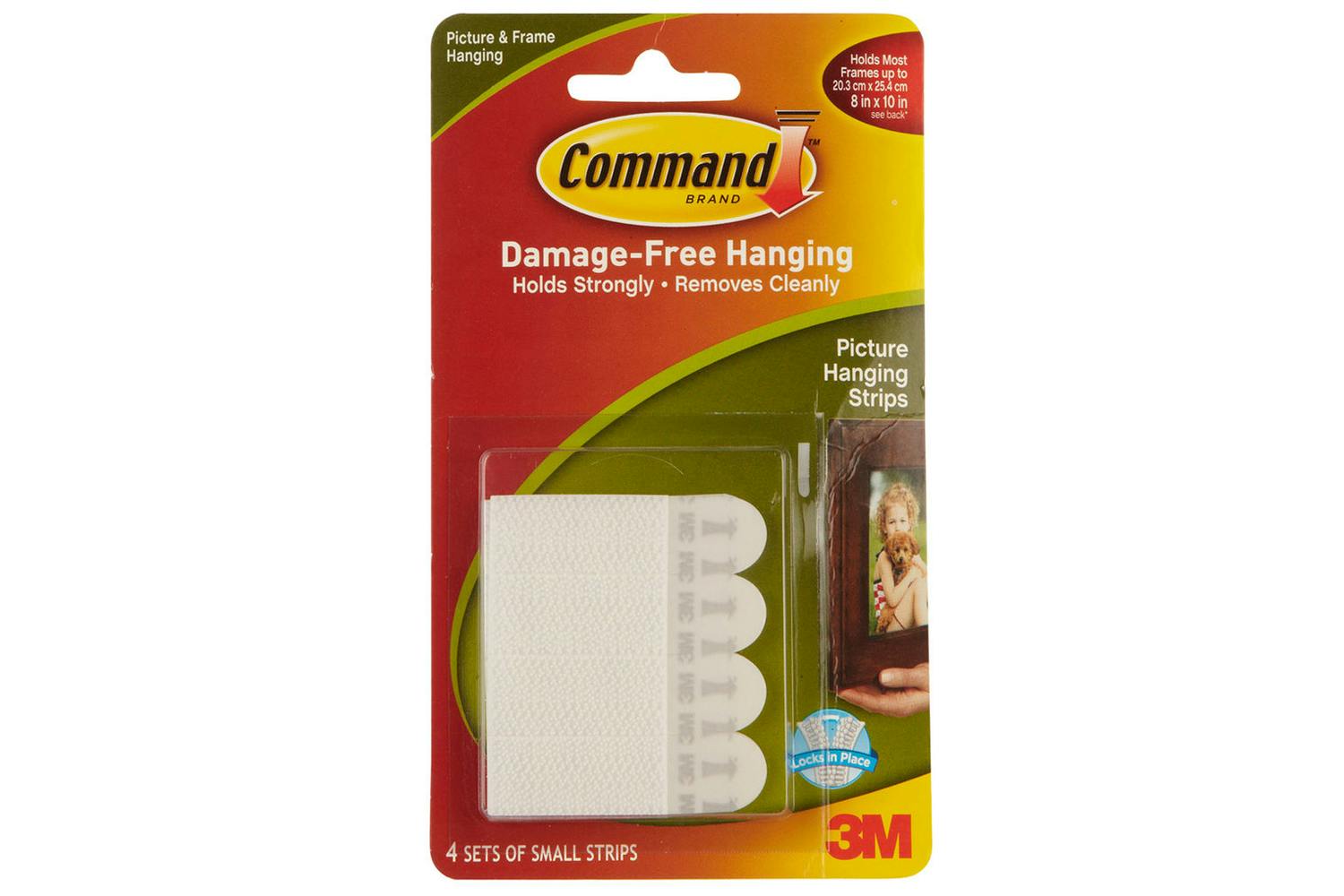 3M Command 4 Sets Small Picture Hanging Strips | White