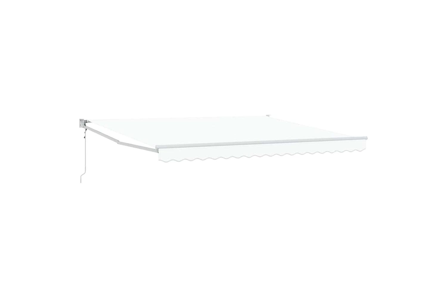 Vidaxl Retractable Awning White 400 X 300 Cm Polyester