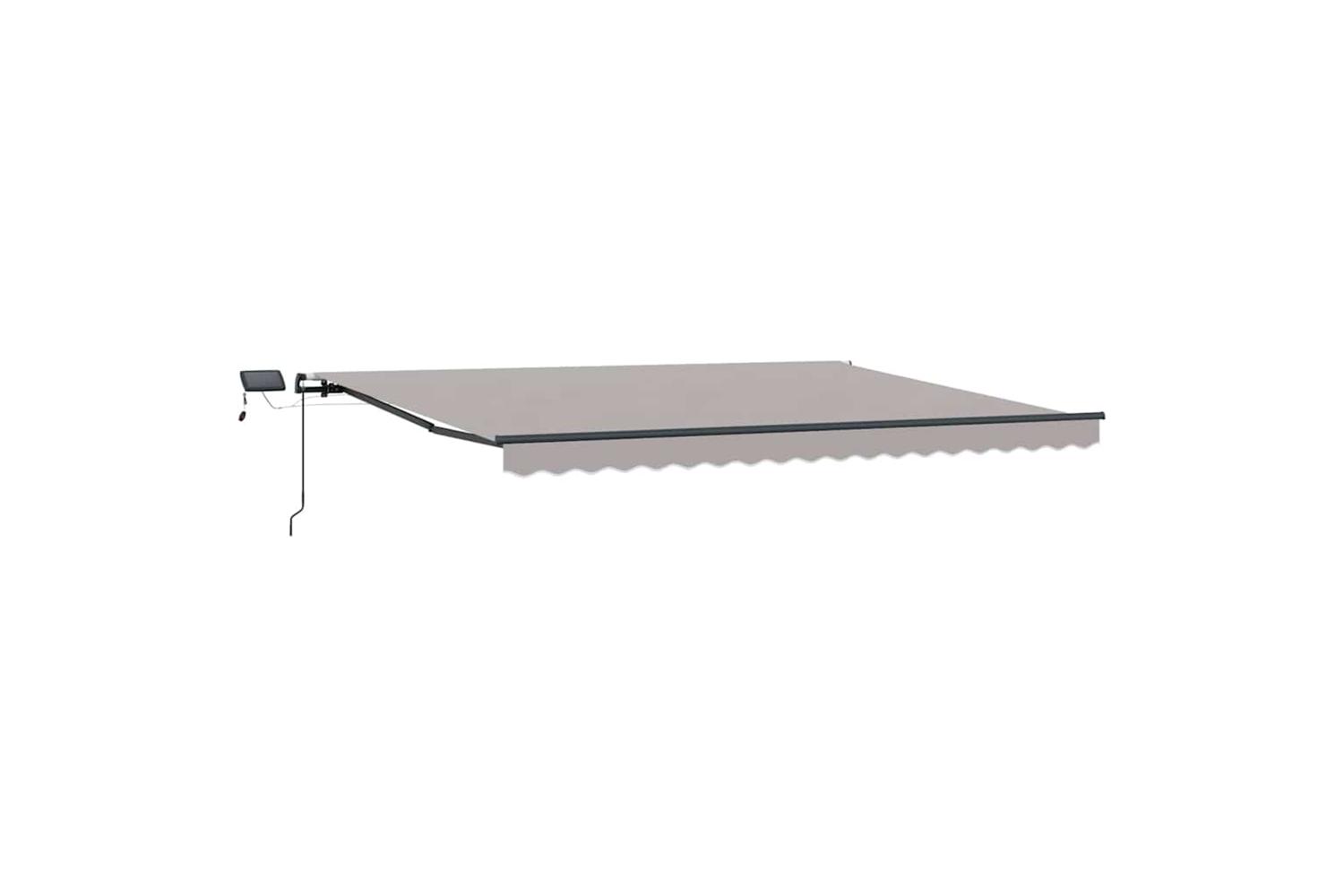 Vidaxl Retractable Awning Manual Light Grey 400 X 300 Cm Fabric