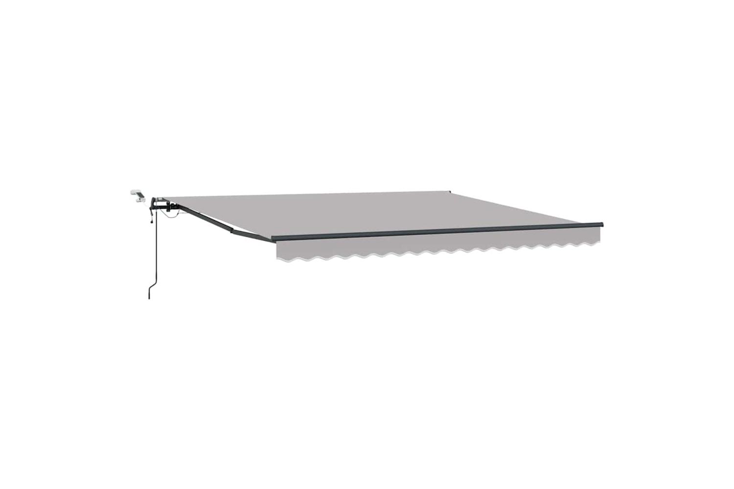 Vidaxl Retractable Awning With Light Grey 400 X 300 Cm Fabric