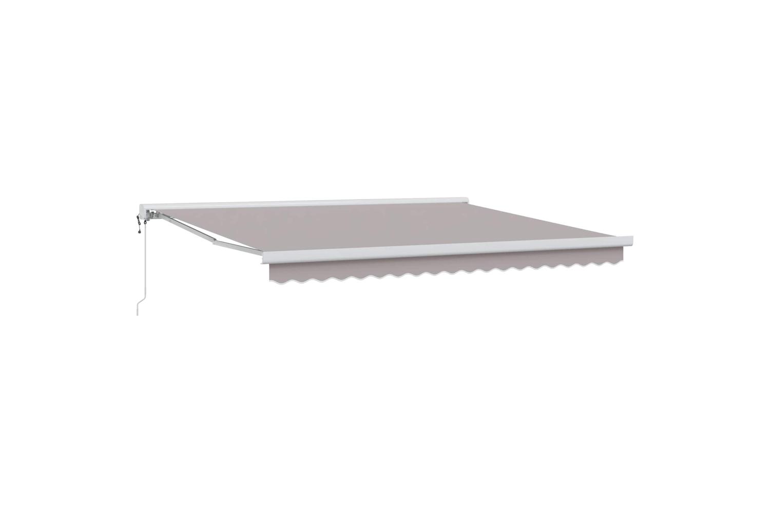 Vidaxl Retractable Awning Light Grey 400 X 300 Cm Fabric And Metal