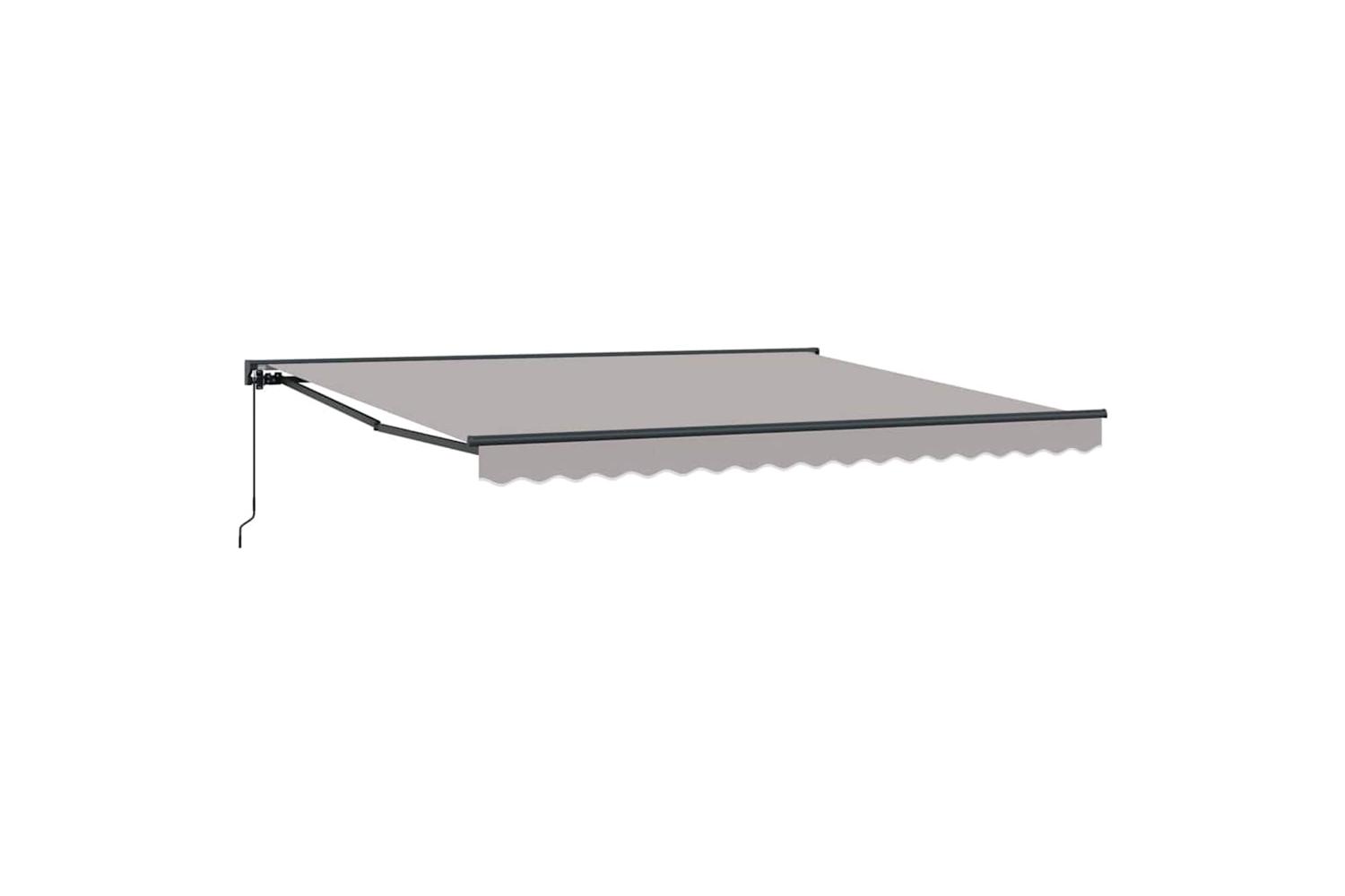 Vidaxl Retractable Awning Manual Light Grey 400x300 Cm Fabric