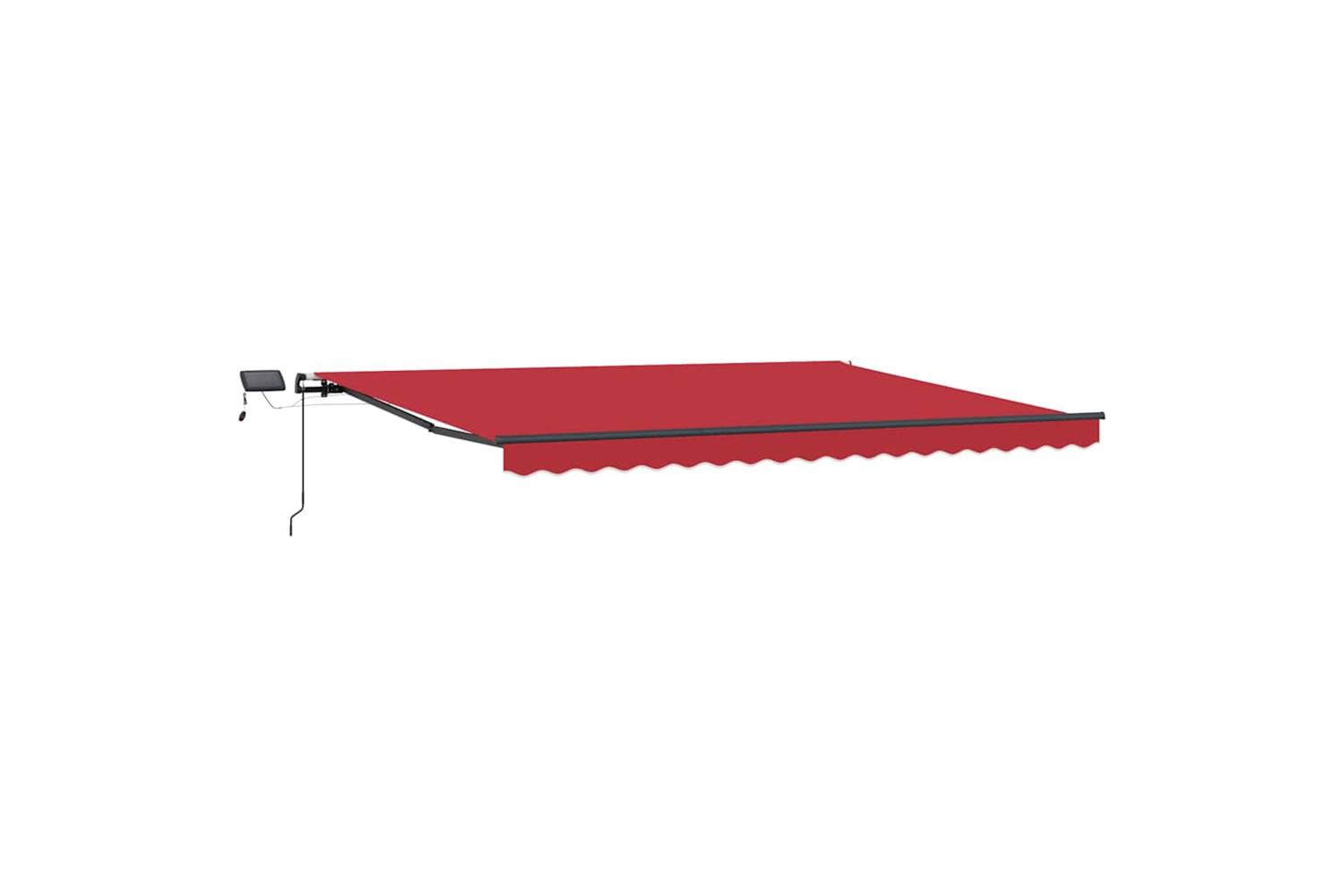 Vidaxl Retractable Awning Manual Red 400 X 300 Cm Fabric