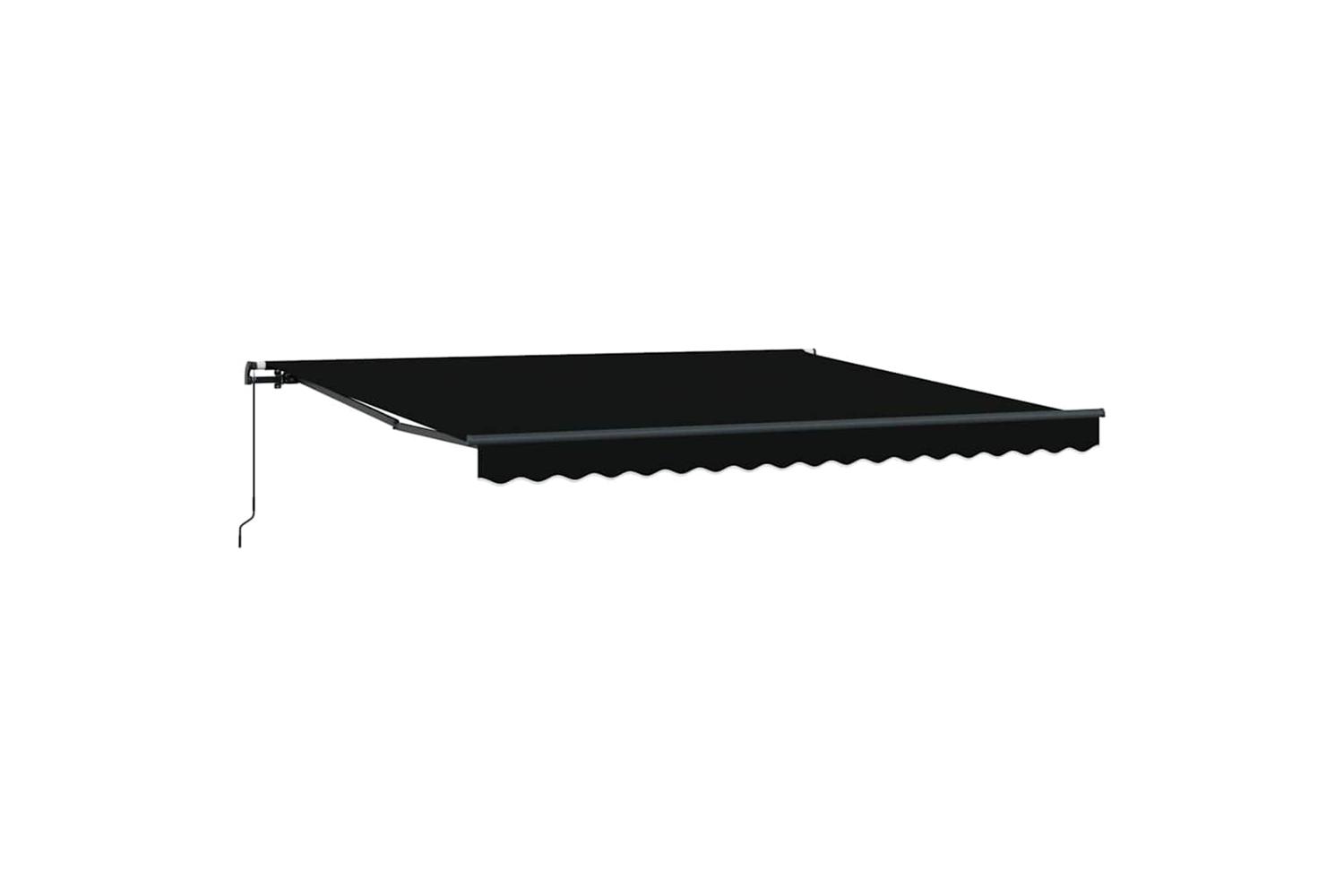 Vidaxl Awning Manual Black 400 X 350 Cm Fabric