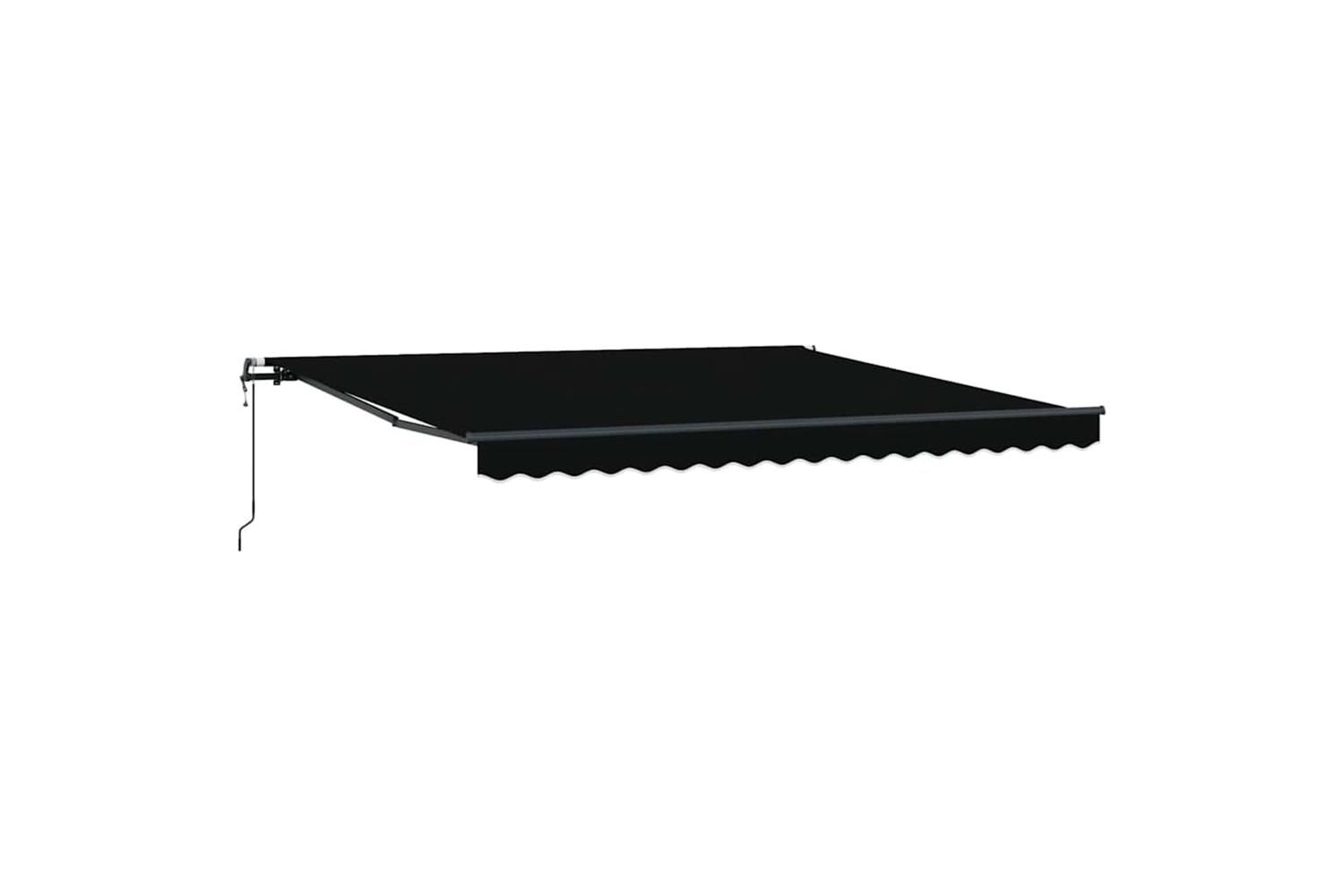 Vidaxl Retractable Awning Black 400 X 350 Cm Fabric