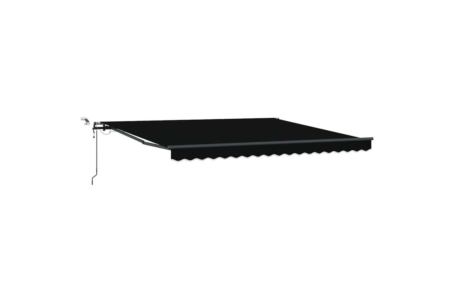 Vidaxl Retractable Awning With Black 400 X 350 Cm Fabric