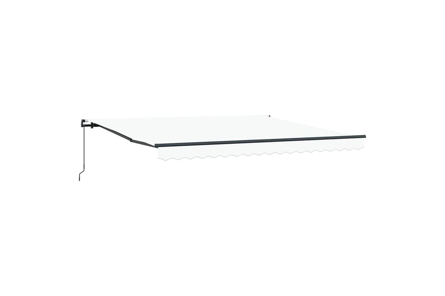 Vidaxl Retractable Awning White Manual White 400 X 350 Cm Fabric