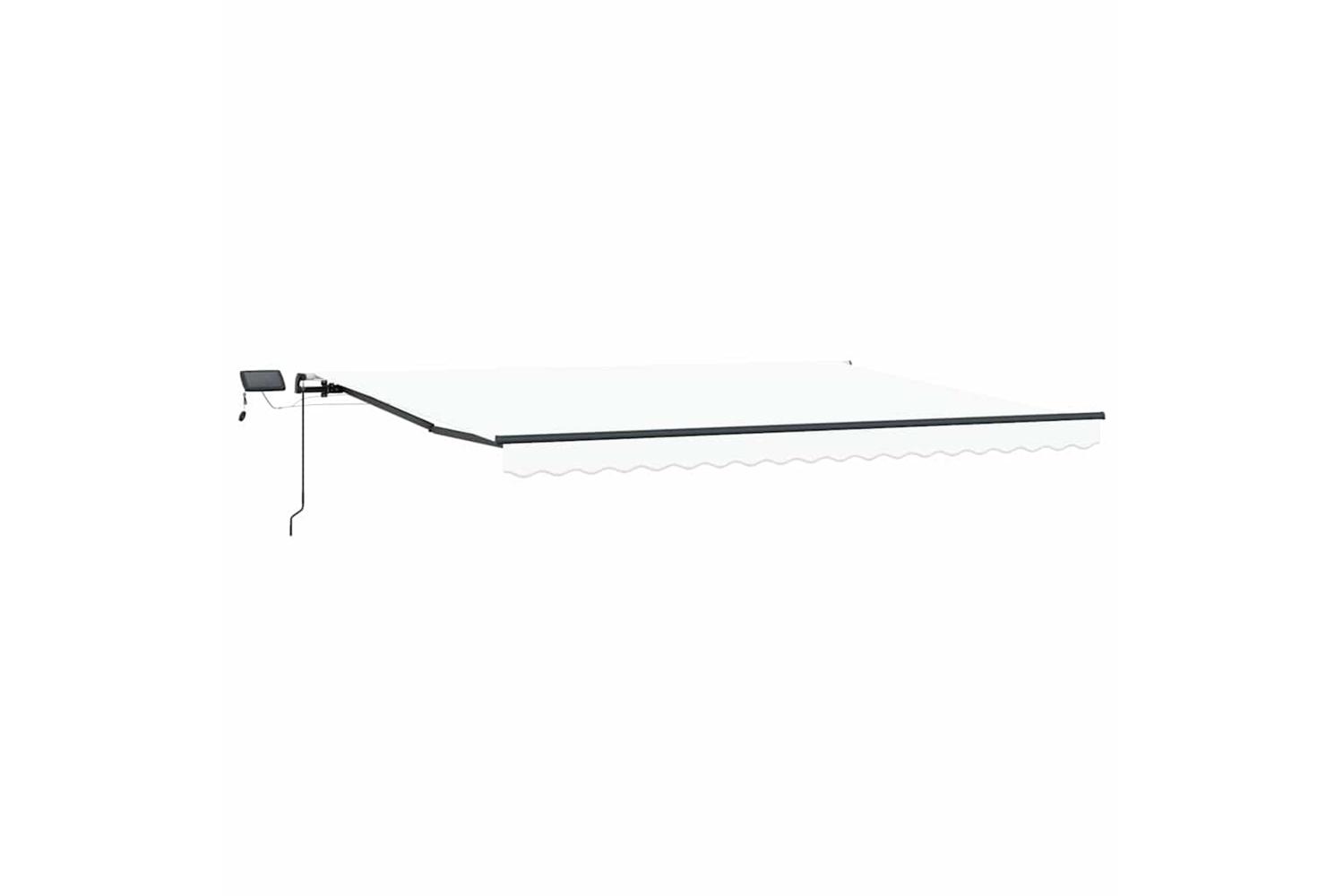 Vidaxl Retractable Awning Manual White 400 X 350 Cm Fabric
