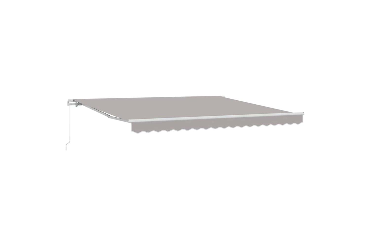 Vidaxl Retractable Awning Light Grey 400 X 350 Cm Fabric And Metal