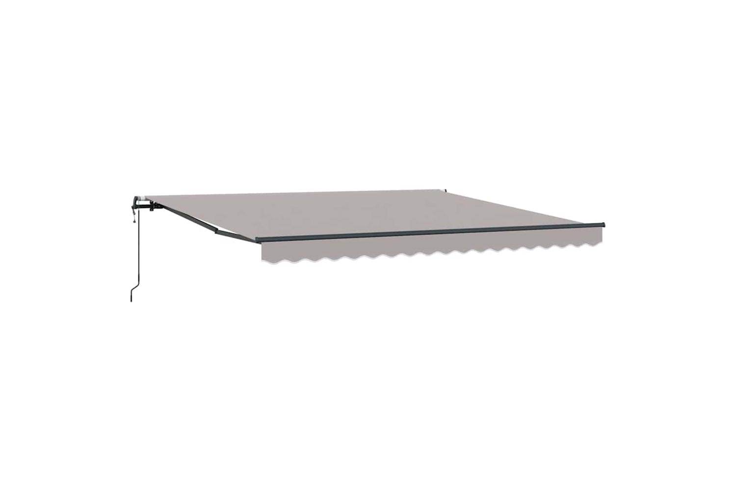 Vidaxl Retractable Awning Light Grey 400 X 350 Cm Fabric