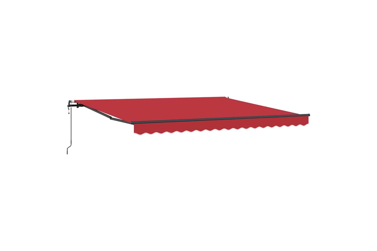 Vidaxl Retractable Awning Red 400 X 350 Cm Fabric