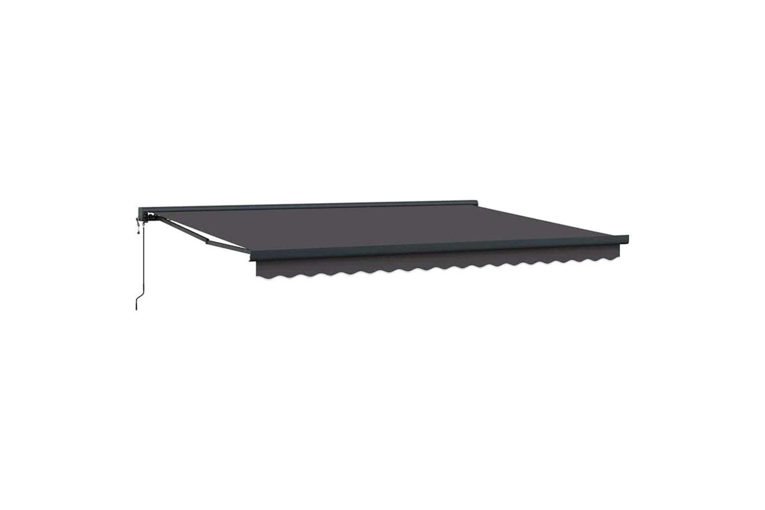 Vidaxl Retractable Awning Manual Anthracite 450 X 300 Cm Fabric Metal