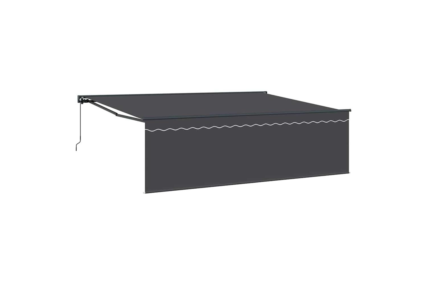 Vidaxl Retractable Awning Manual Anthracite 450 X 300 Cm Fabric