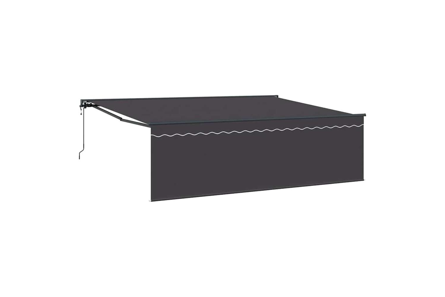Vidaxl Retractable Awning Manual Anthracite 450 X 300 Cm Fabric