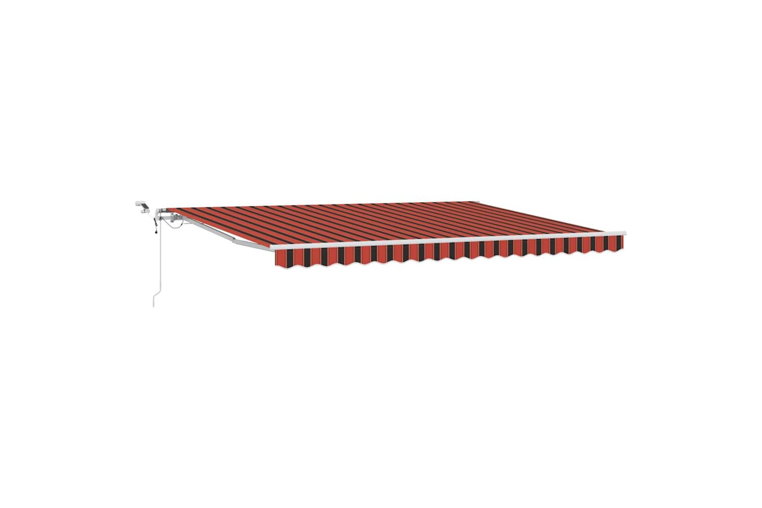 Vidaxl Retractable Awning Orange And Brown 450 X 300 Cm