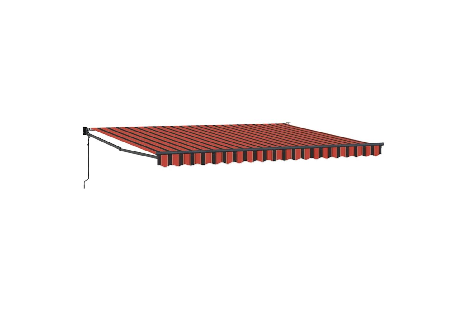 Vidaxl Retractable Awning Orange And Brown 450 X 300 Cm Fabric