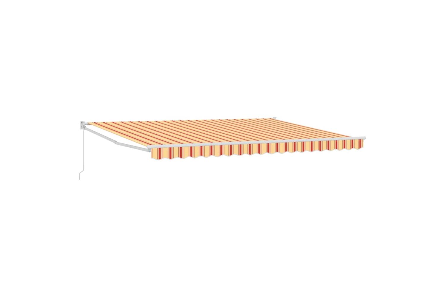 Vidaxl Retractable Awning Yellow And Orange 450 X 300 Cm Fabric