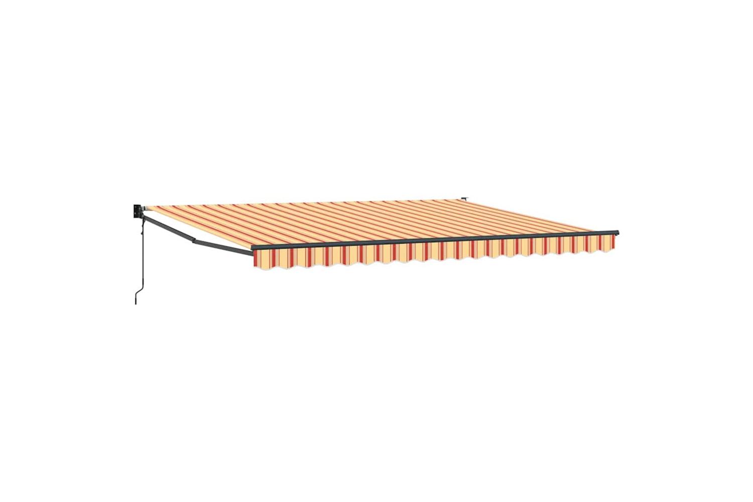 Vidaxl Retractable Awning Yellow And Orange 450 X 300 Cm Fabric