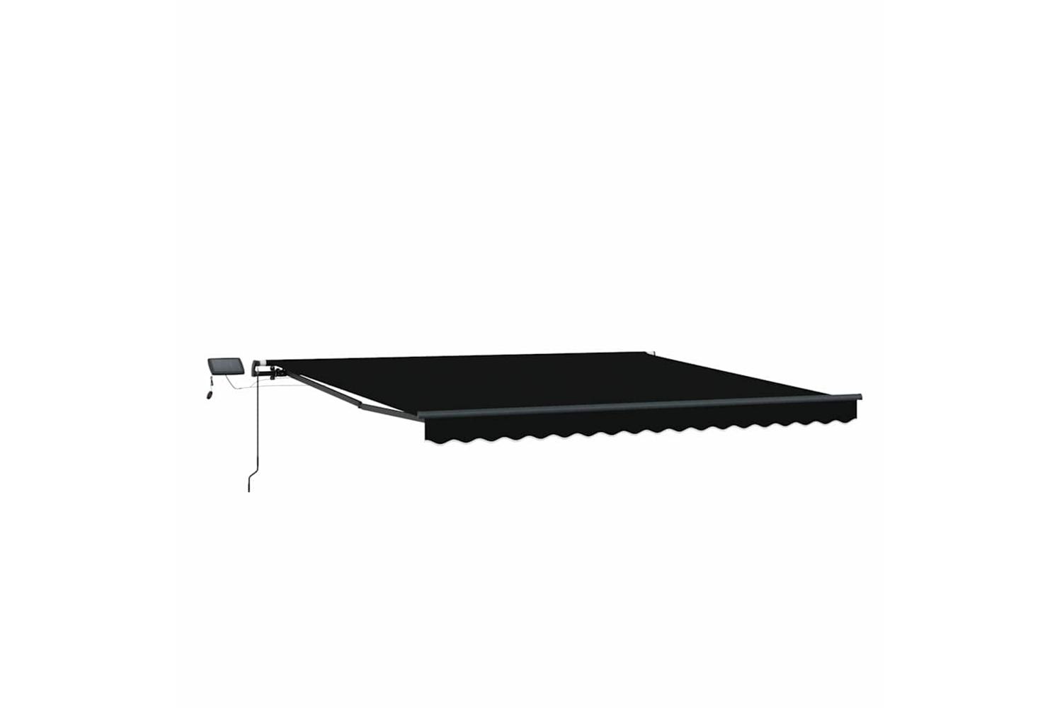 Vidaxl Retractable Awning Manual Black 450 X 300 Cm Fabric