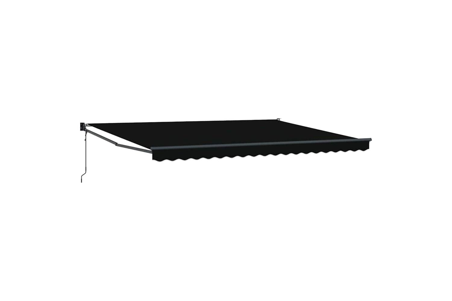 Vidaxl Retractable Awning Black 450 X 300 Cm Polyester And Metal