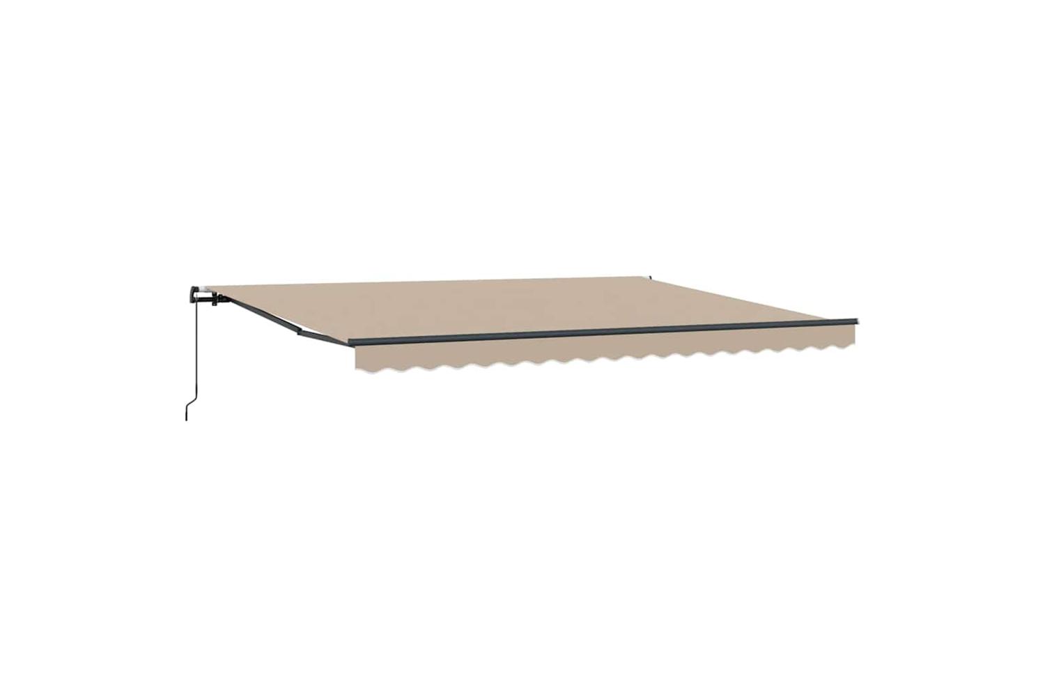 Vidaxl Retractable Awning Manual Beige 450 X 300 Cm Fabric