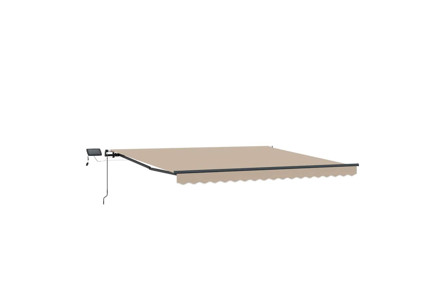 Vidaxl Retractable Awning Manual Beige 450 X 300 Cm Fabric