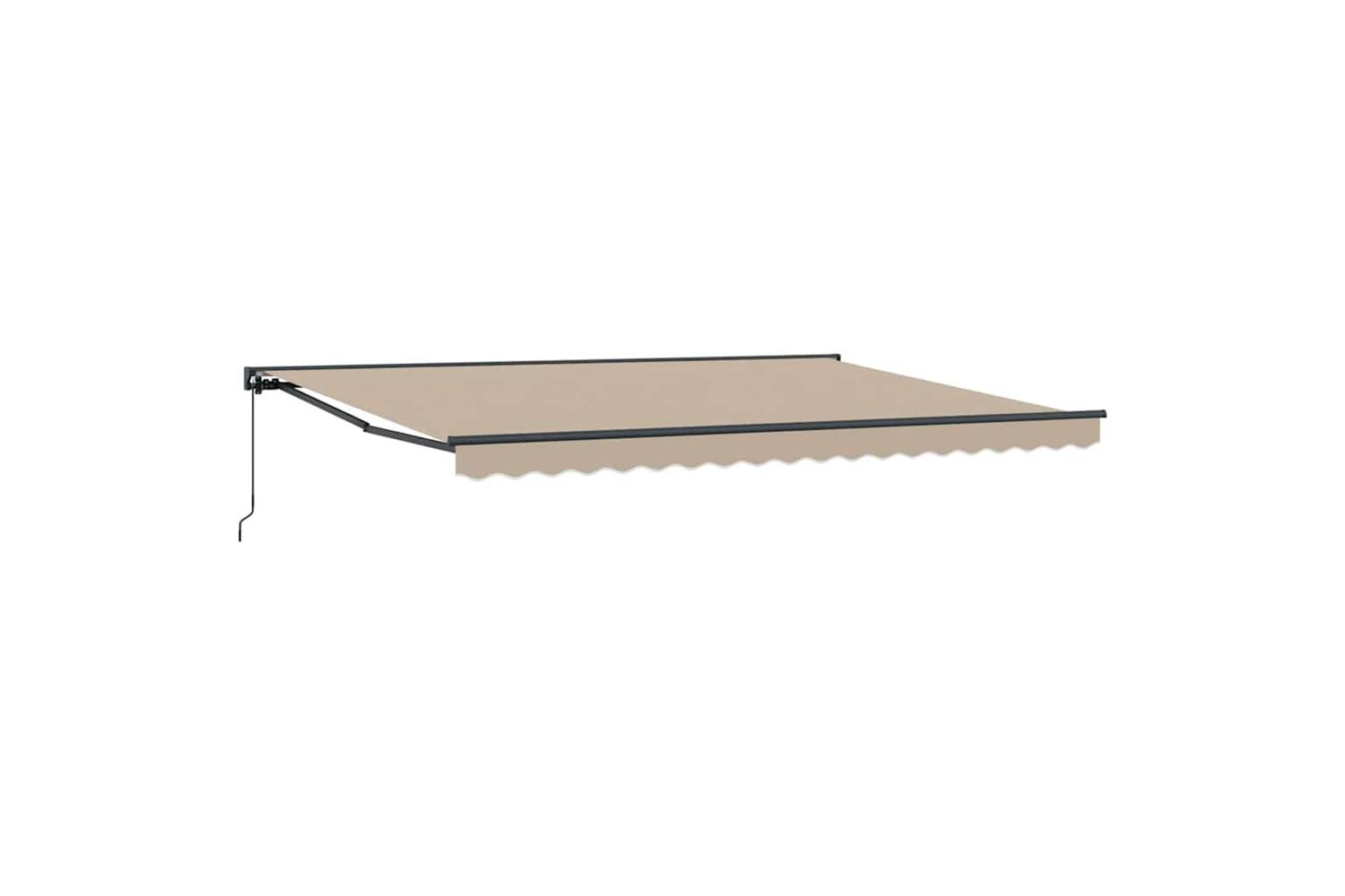 Vidaxl Retractable Awning Manual Beige 450x300 Cm Fabric
