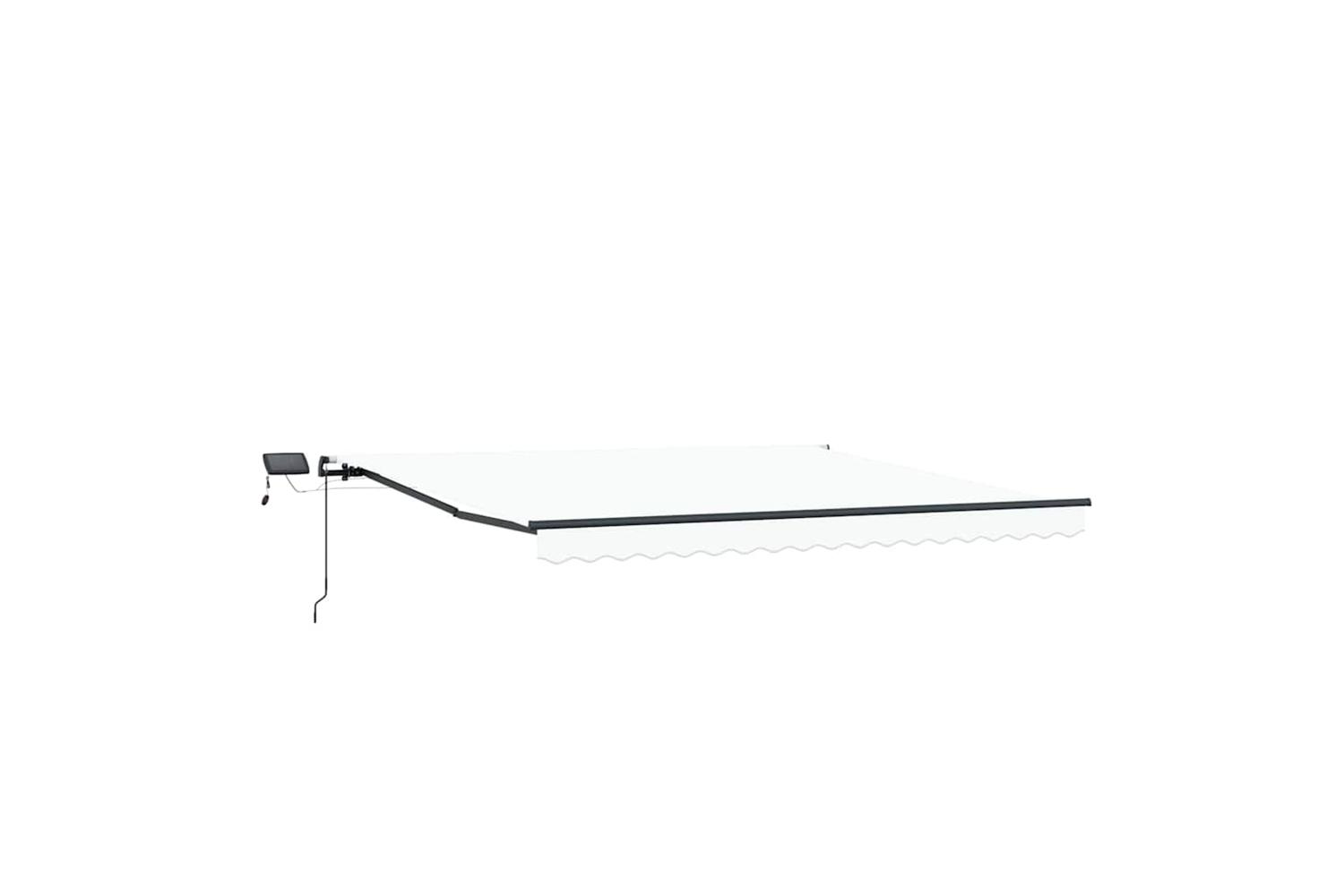 Vidaxl Retractable Awning Manual White 450 X 300 Cm Fabric