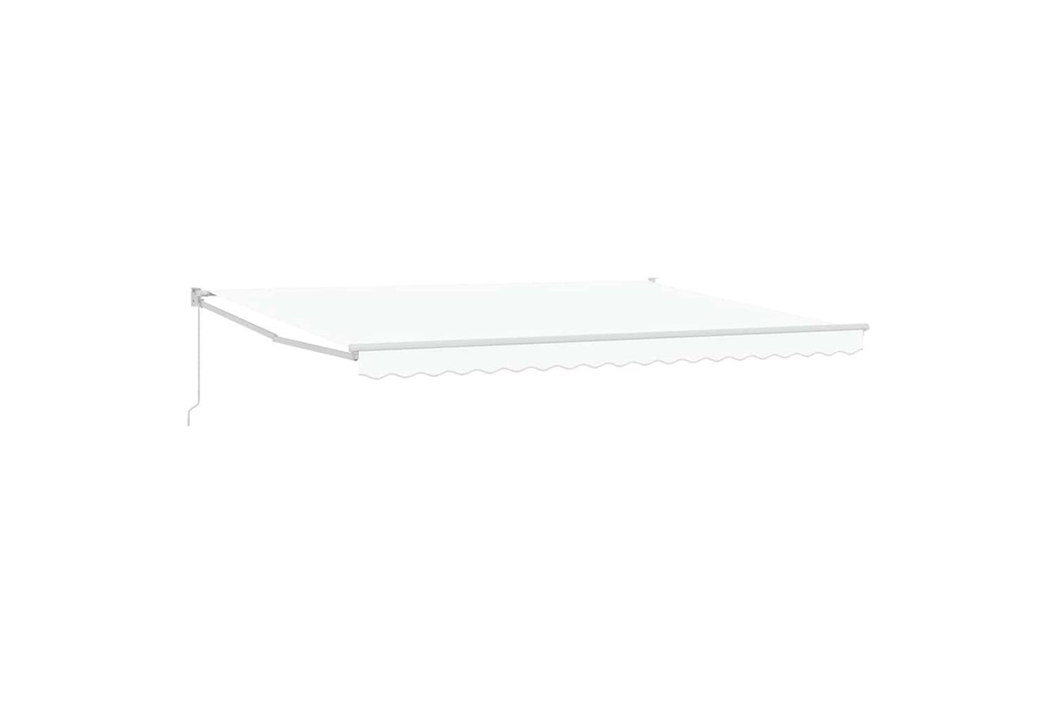 Vidaxl Awning Retractable Manual White 45 X 3 M Polyester And Metal