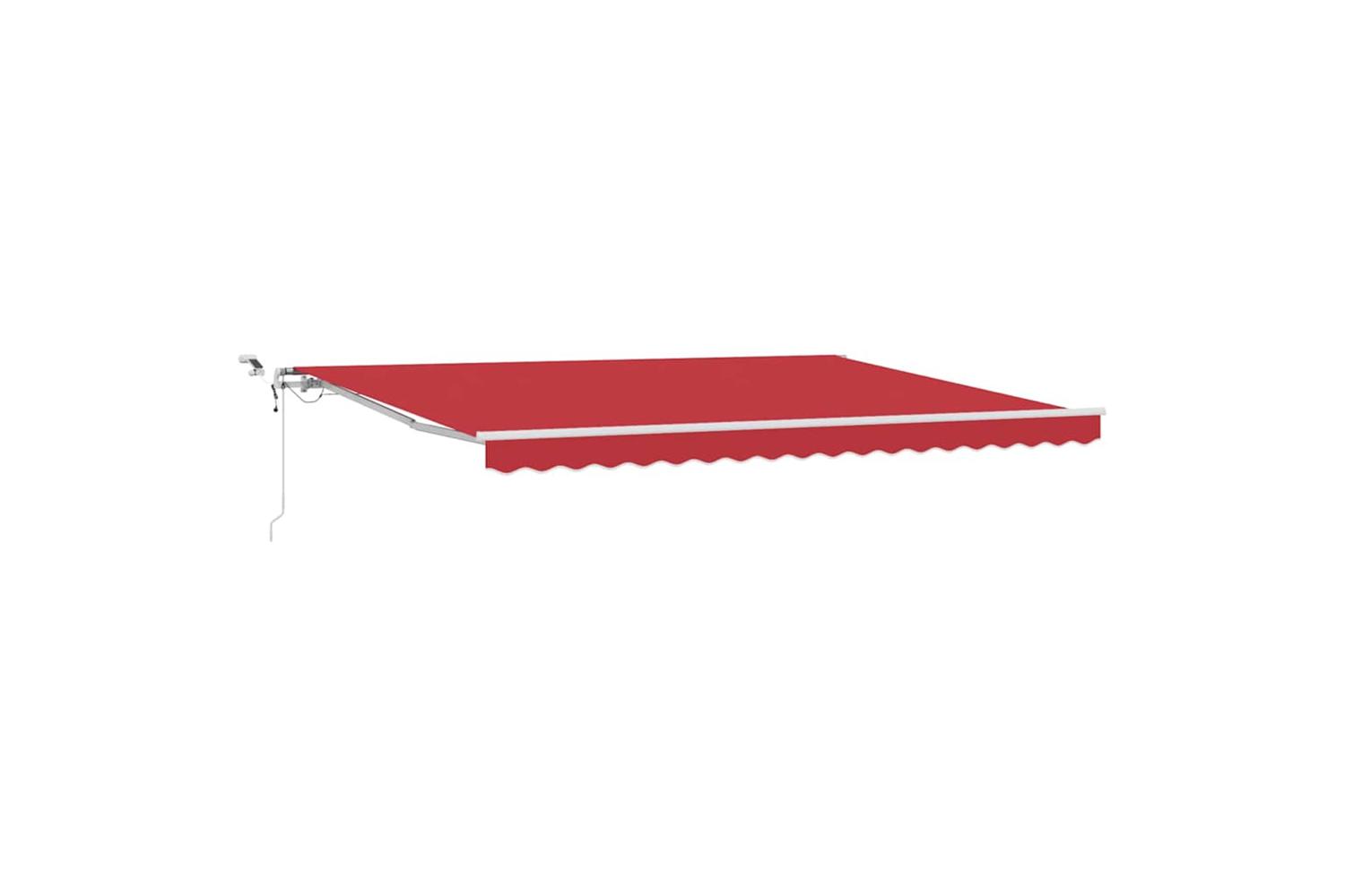 Vidaxl Retractable Awning Red 450 X 300 Cm Fabric And Metal