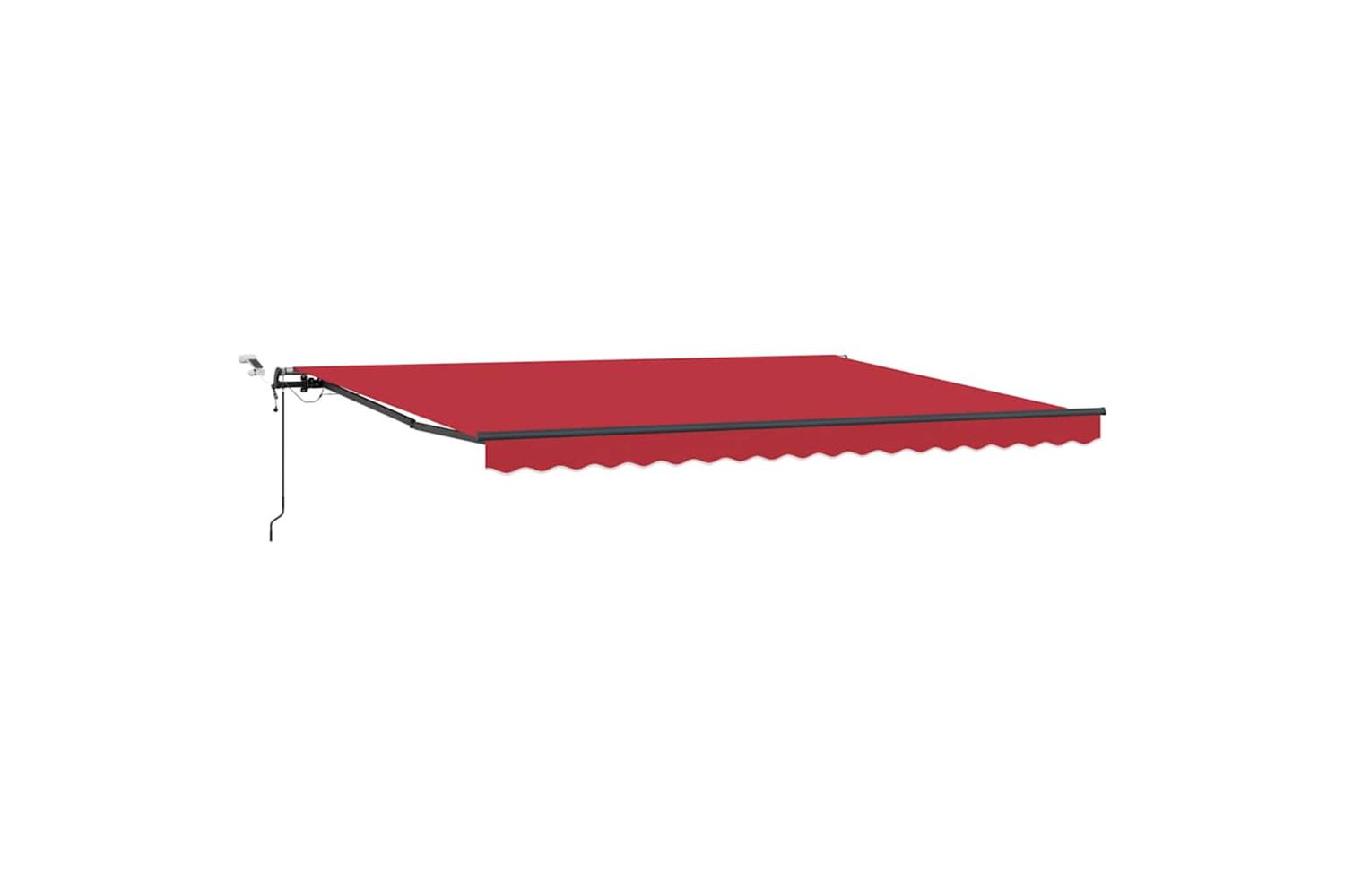 Vidaxl Retractable Awning With Red 450 X 300 Cm Fabric