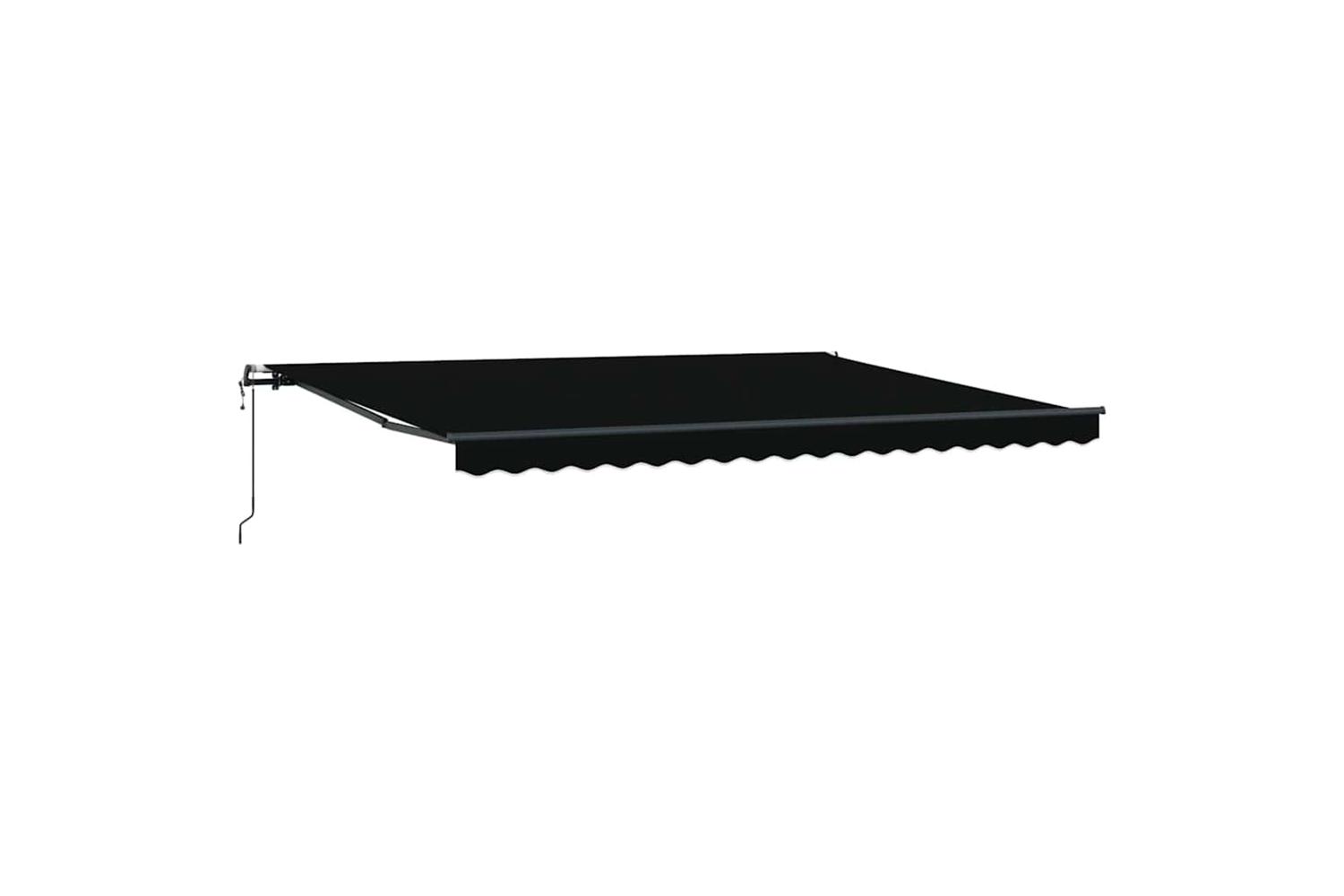 Vidaxl Retractable Awning Black 450 X 350 Cm Fabric
