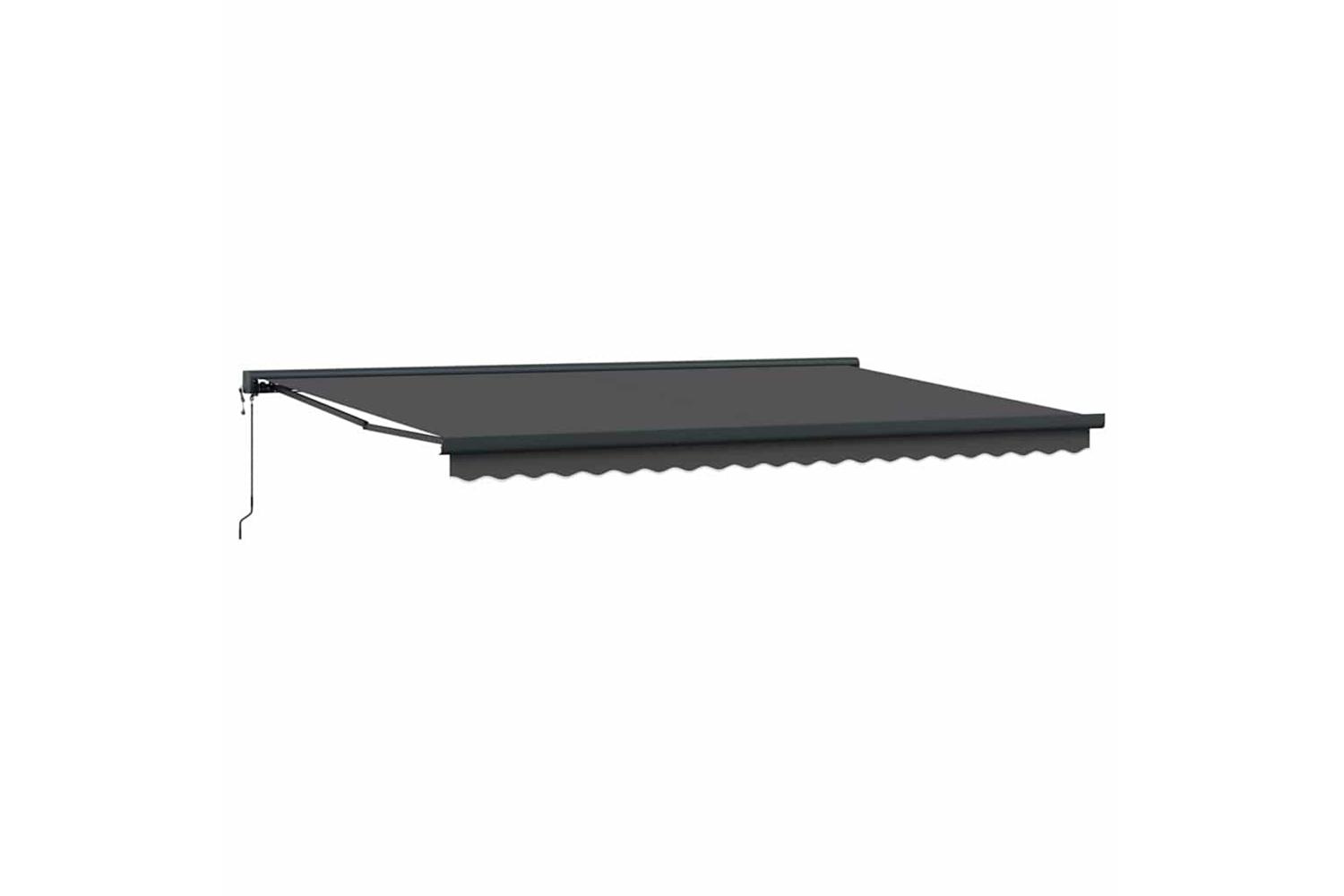 Vidaxl Retractable Awning Manual Anthracite 500 X 300 Cm Fabric Metal