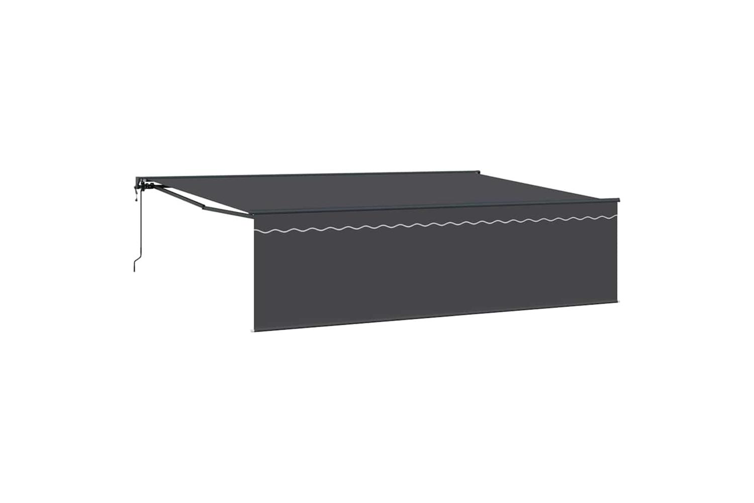 Vidaxl Retractable Awning Manual Anthracite 500 X 300 Cm Fabric