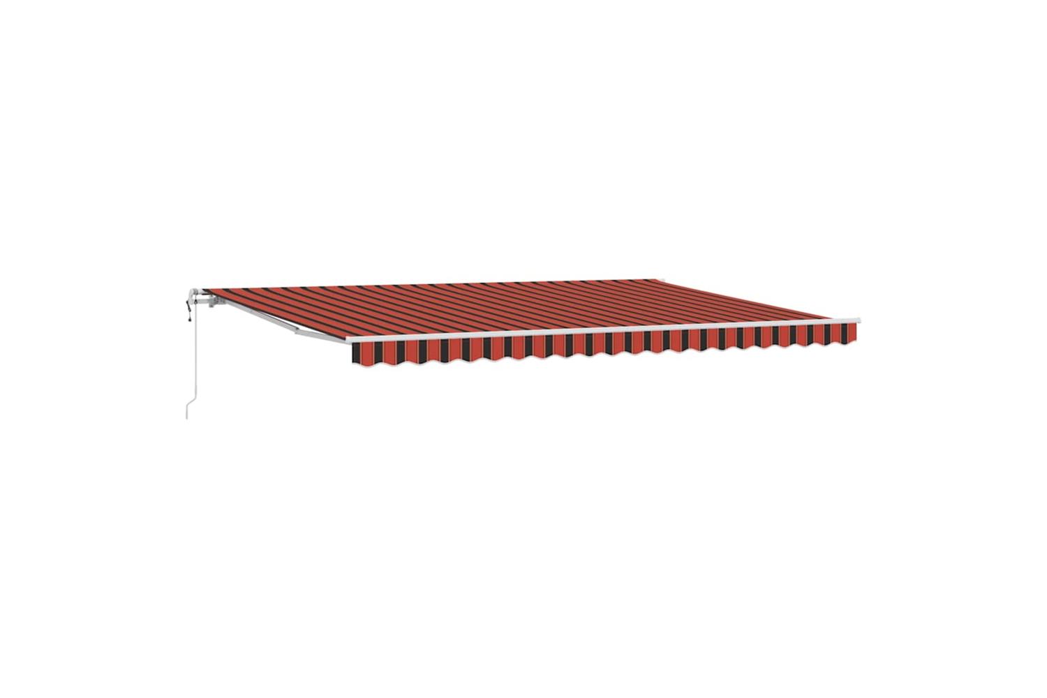 Vidaxl Retractable Awning 500 X 300 Cm Orange And Brown