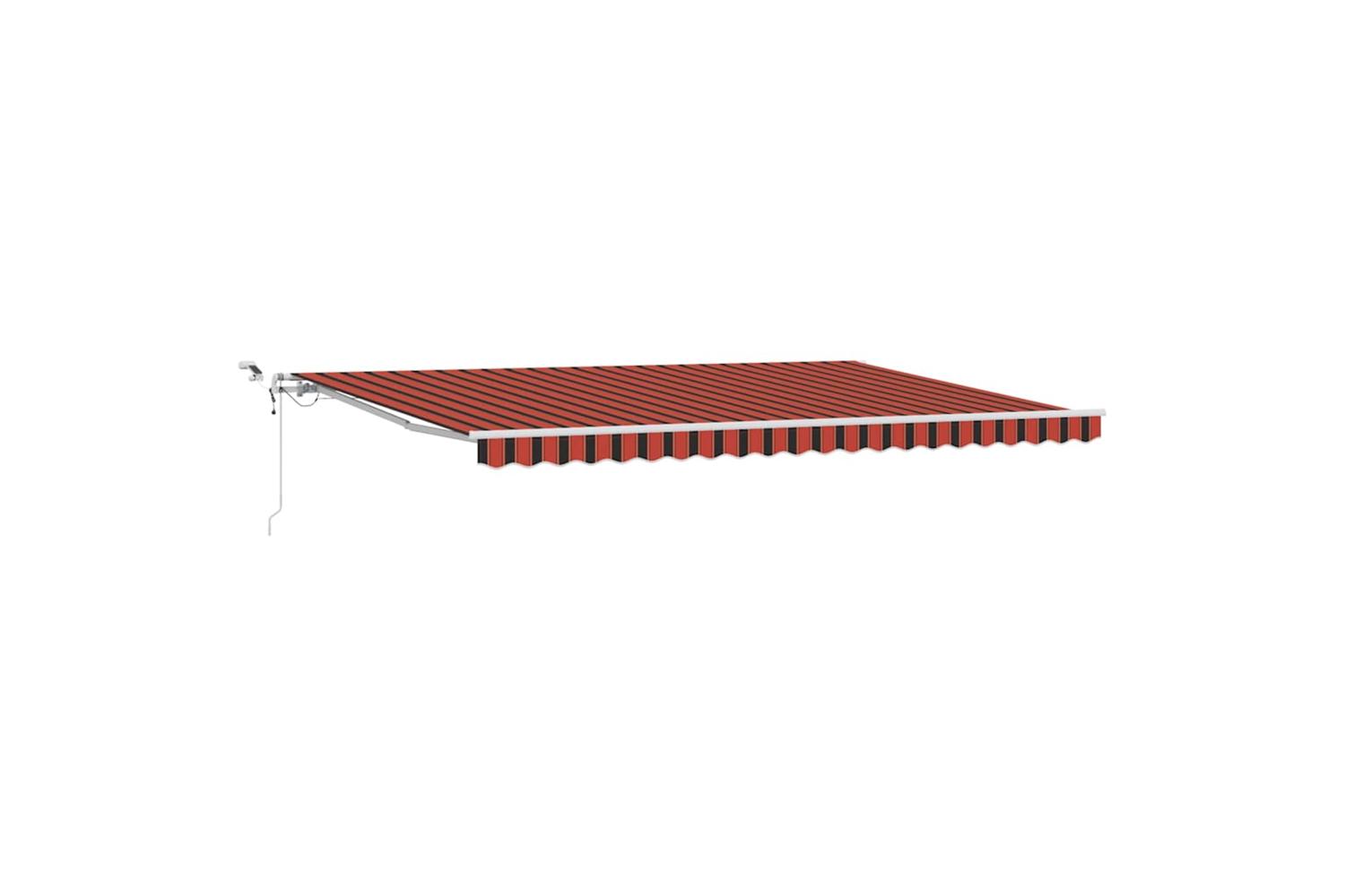Vidaxl Retractable Awning Orange And Brown 500 X 300 Cm