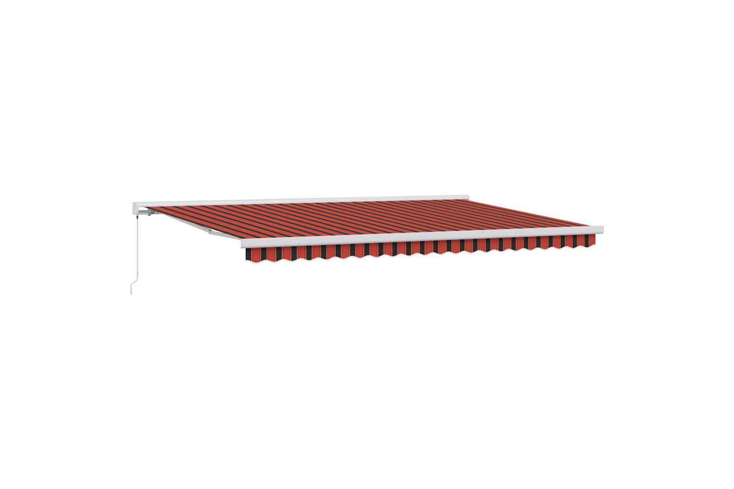 Vidaxl Retractable Awning Orange And Brown 500 X 300 Cm