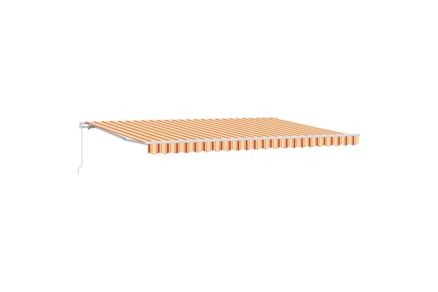 Vidaxl Retractable Awning Yellow And Orange 500 X 300 Cm