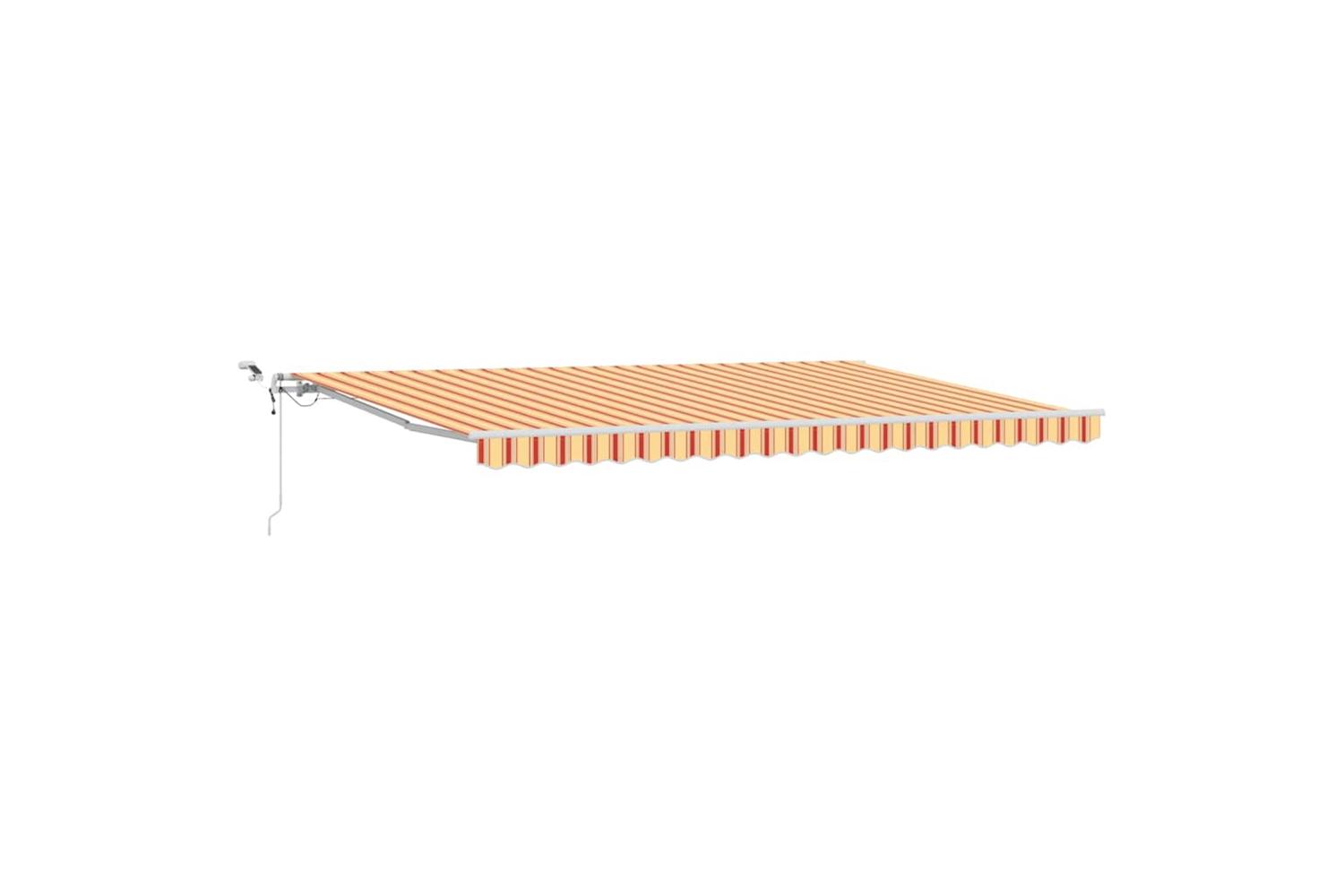 Vidaxl Retractable Awning Yellow And Orange 500 X 300 Cm