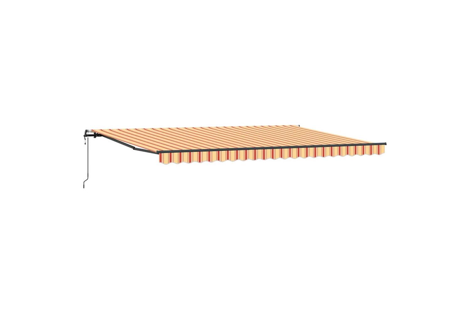 Vidaxl Retractable Awning Yellow And Orange 500 X 300 Cm Fabric
