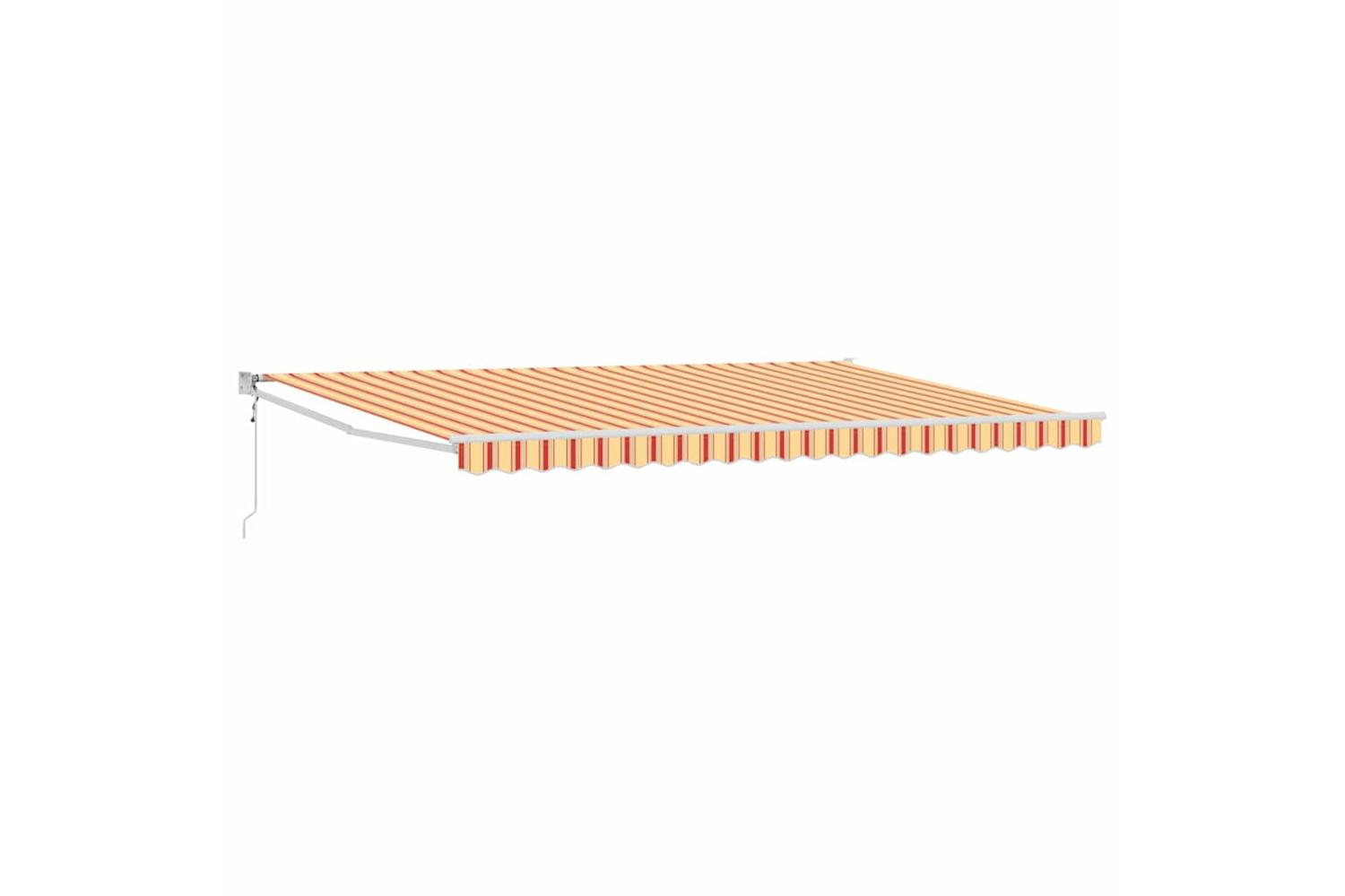 Vidaxl Retractable Awning Yellow And Orange 500 X 300 Cm
