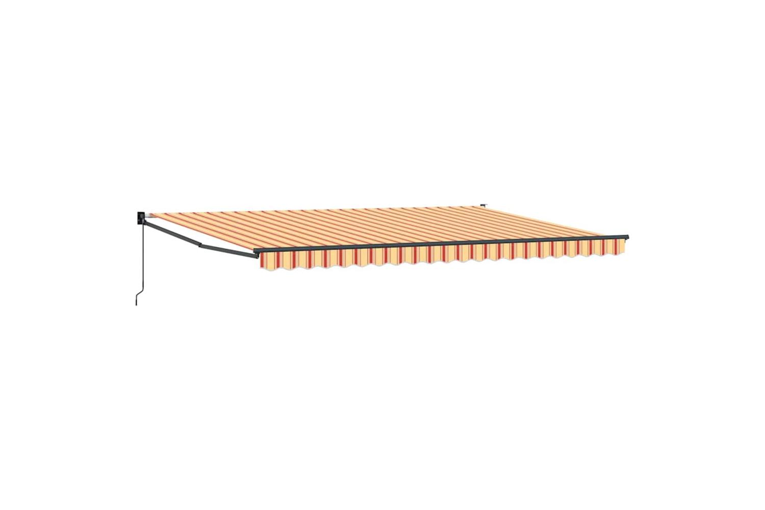 Vidaxl Retractable Awning Yellow And Orange 500 X 300 Cm