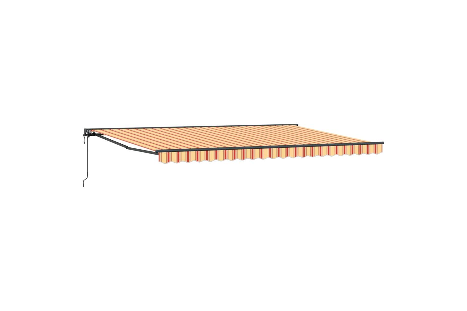 Vidaxl Retractable Awning Yellow And Orange 500x300 Cm Fabric