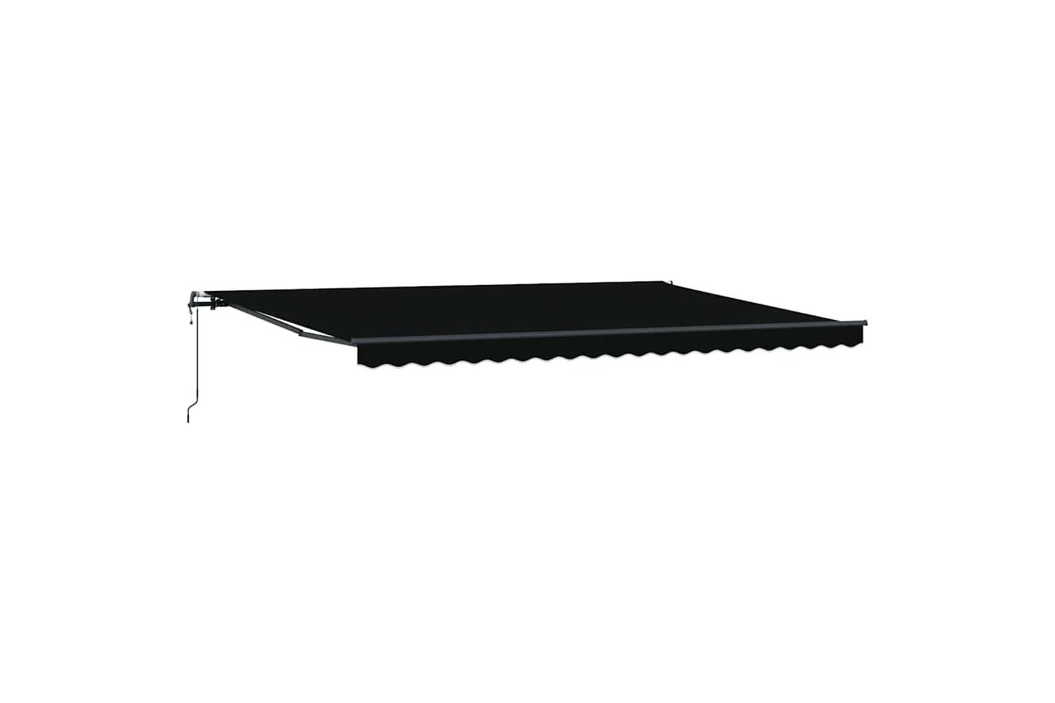 Vidaxl Retractable Awning Black 500 X 300 Cm Fabric
