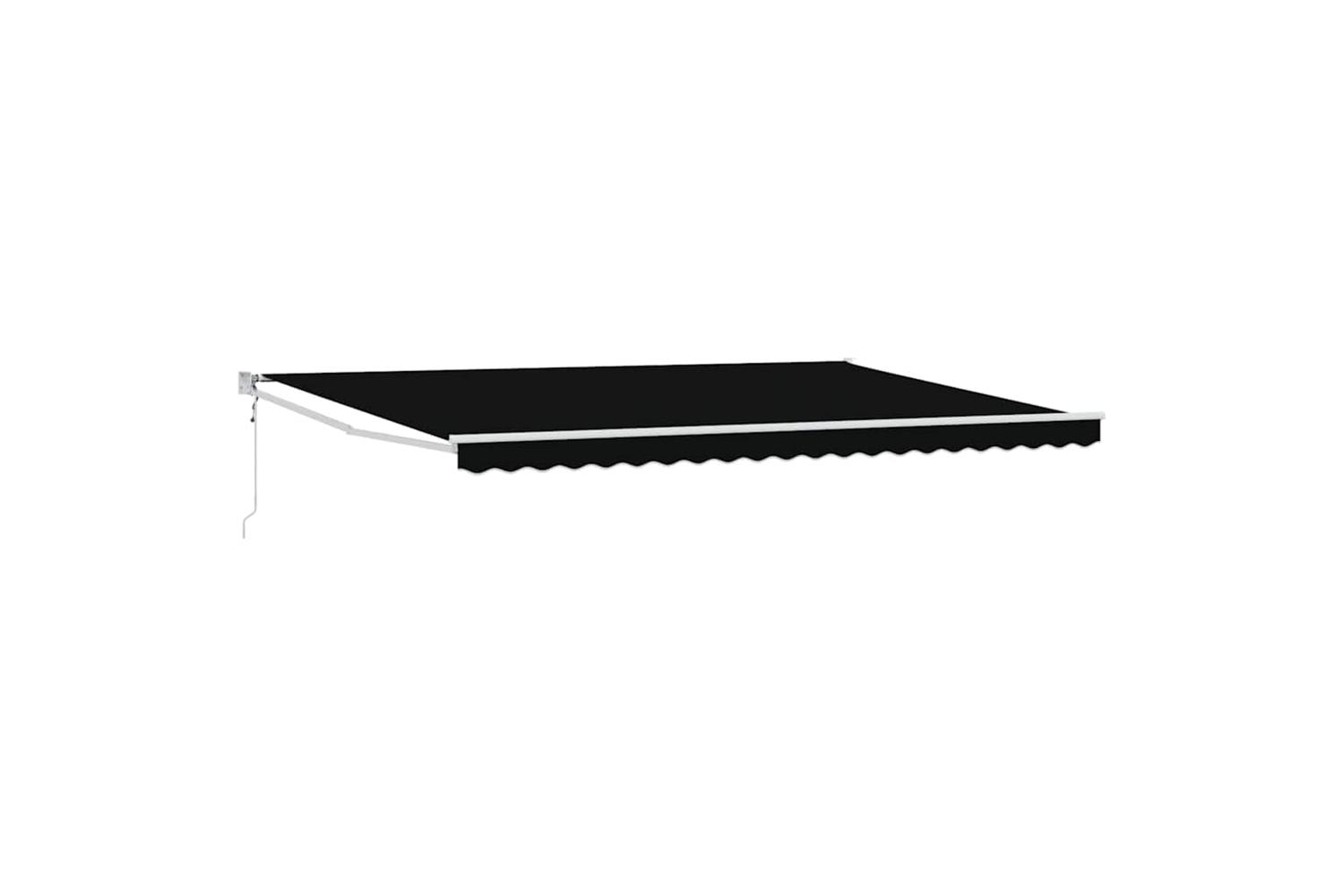 Vidaxl Retractable Awning Black 500 X 300 Cm Fabric And Metal
