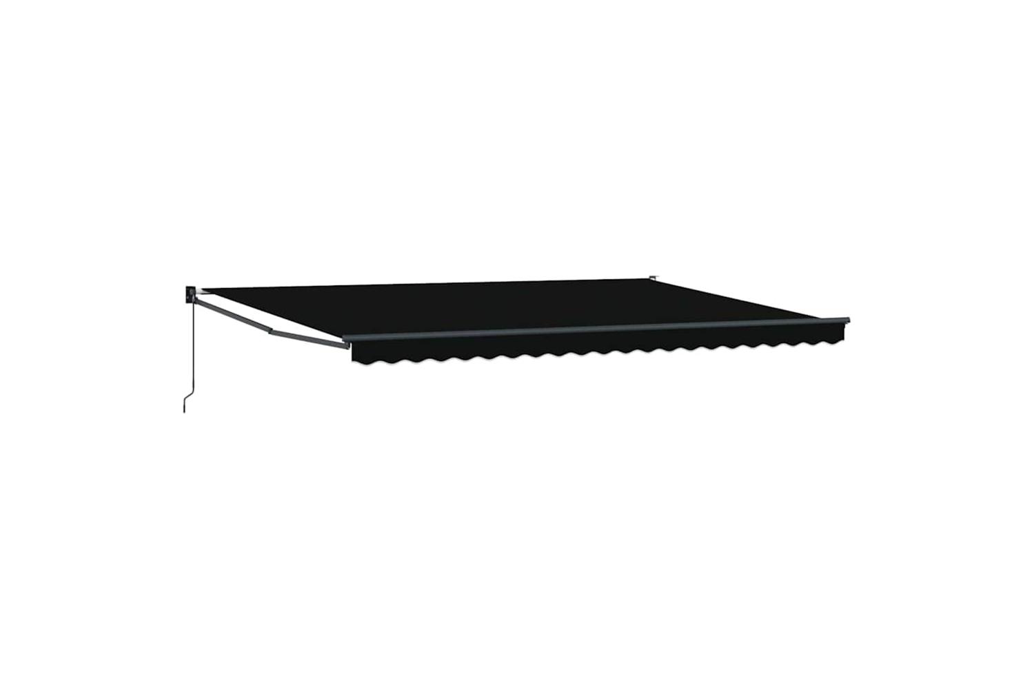 Vidaxl Retractable Awning Black 500 X 300 Cm Fabric And Metal